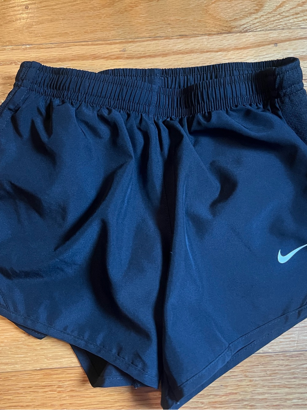 Nike girl’s Black Athletic Running Shorts with Reflective Swoosh